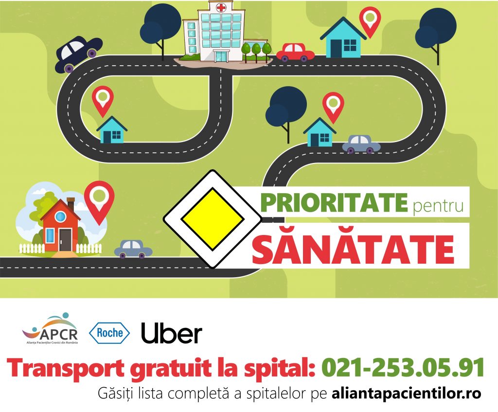 Transport gratuit oferit de către ACPR pacienților cu afecțiuni oncologice, hematologice, hemofilie, scleroză multiplă în plăci sau fibroză pulmonară idiopatică